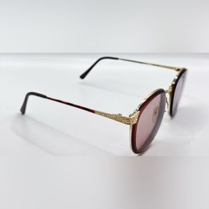 Vintage Regal Collection Graduate Tortoise Red Gold Oval Sunglasses Frames Only